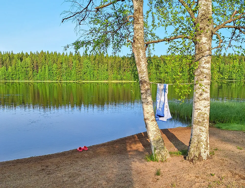Mökki Ilvesjärven ranta