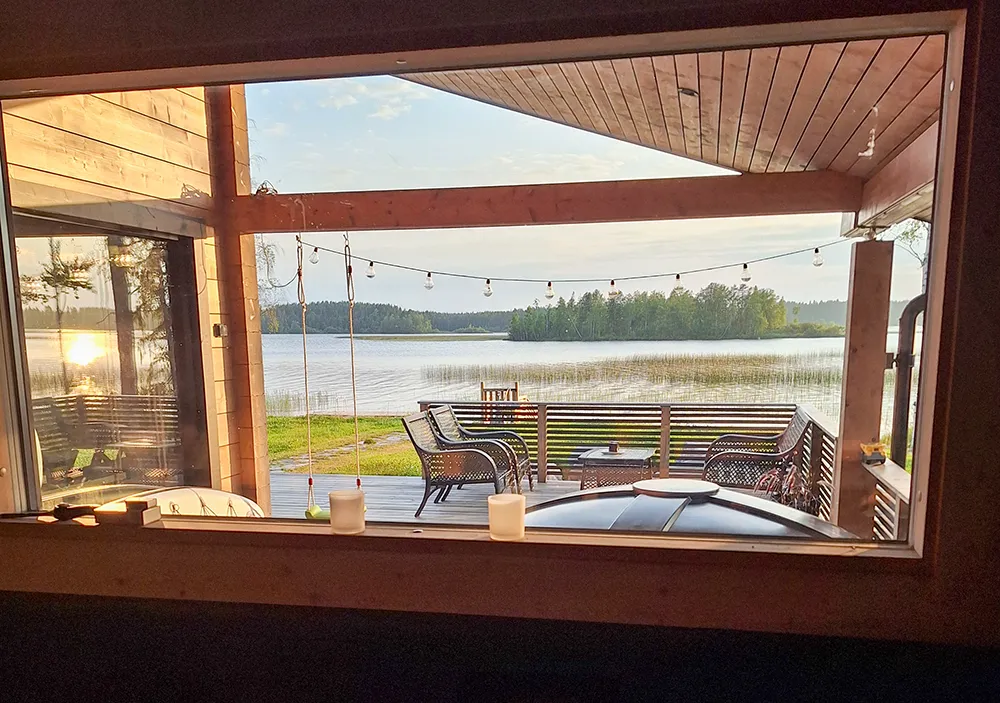 Näkymä Villa Kotirannan saunasta