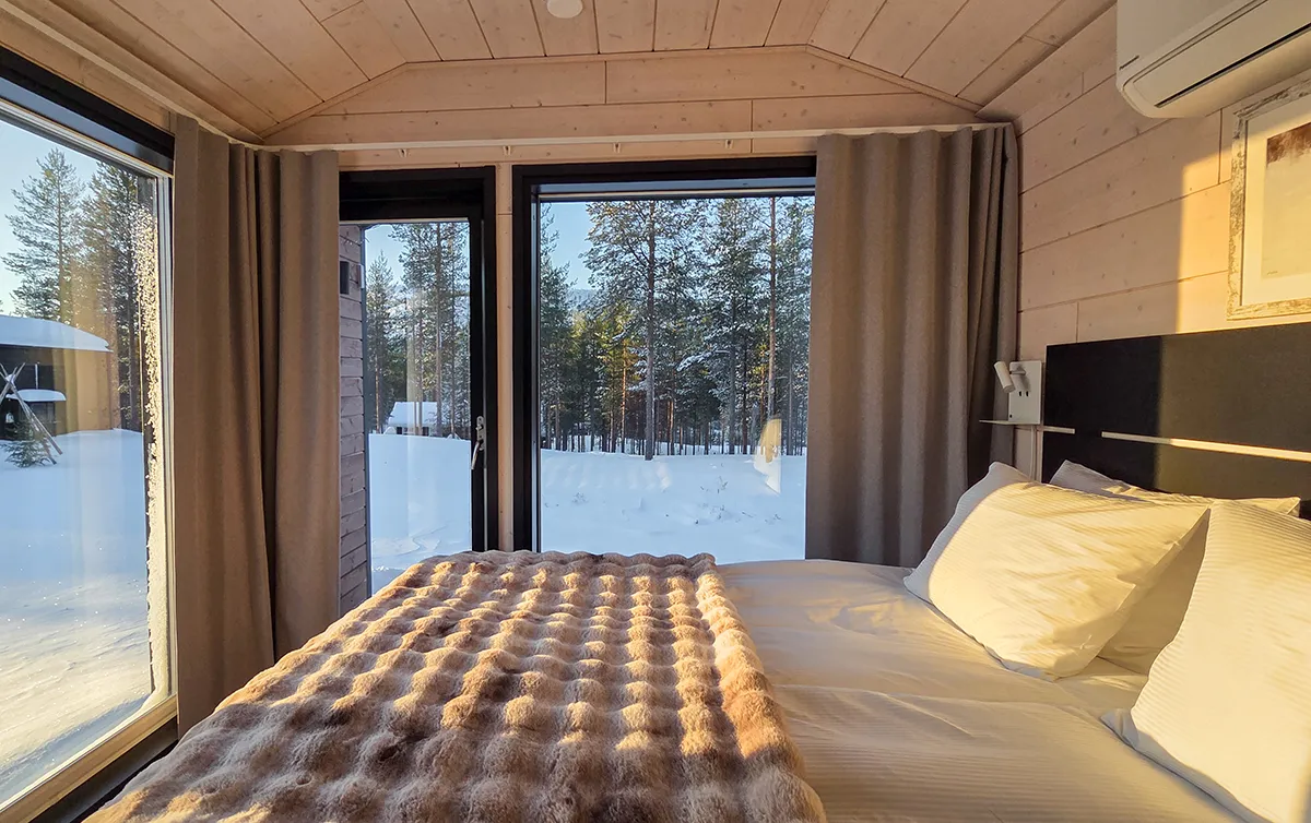 Visit Pyhä Cabin 3:n parivuode